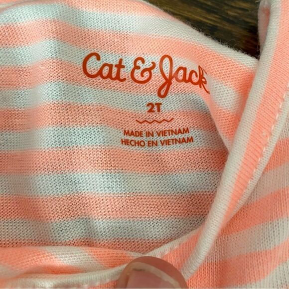 Cat & Jack Dress Striped Floral Dress 2T NWT - Picture 3 of 5